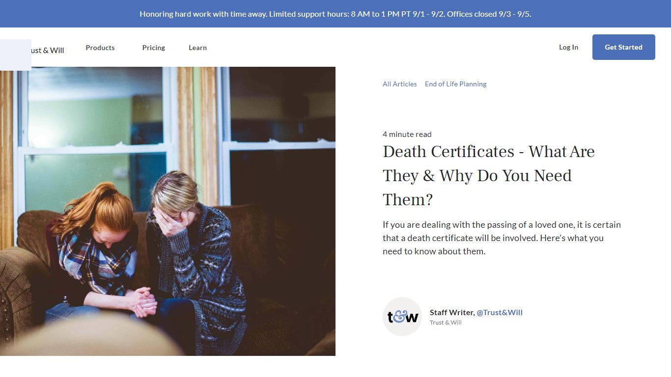 What Is a Death Certificate & Why Do You Need One? - Trust & Will